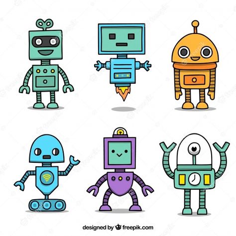 Doodles, Web Design, Kawaii, Robots, Doodle Art, Robot Clipart, Robot Cartoon, Robot Cute, Robots Drawing