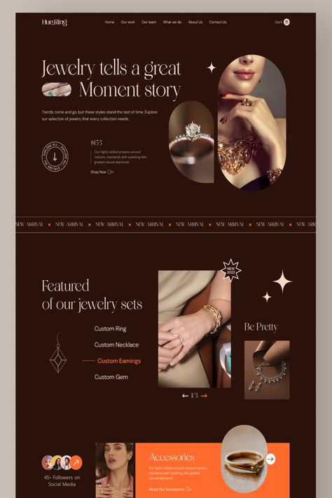 Jewelry store landing page Website Layout, Art, Web Design, Branding Design, Jewelry Website Design, Jewelry Website, Jewelry Websites, Jewelry Stores, Jewerly Website