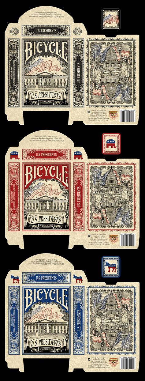 Bicycle US Presidents Playing Cards by Collectable Playing Cards — Kickstarter Cards, Card Games, Card Box, Playing Card Box, Bicycle Cards, Card Design, Cardistry, Playing Card Deck, Packaging Design