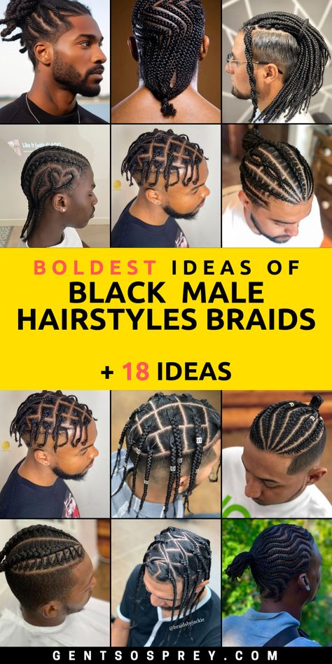 Stay ahead of the style curve in 2024 with our handpicked selection of 18 Dynamic Black Male Hairstyles Braids. These braided looks, ranging from short to long, and fade to 4c styles, are the epitome of contemporary men's hair fashion. Braids aren't just a hairstyle; they're an embodiment of your confidence and personal style. Explore our diverse range of braided options and let your hair speak volumes about your unique personality. Braided Hairstyles, Braid Styles For Men, Mens Braids Hairstyles, Braids For Boys, Braids For Black Hair, Braids For Long Hair, Braids For Short Hair, Dreadlock Hairstyles For Men, Man Braids Hairstyles
