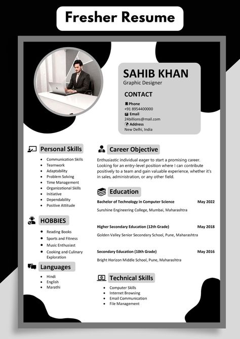 12 Fresher Resume Format Free Download Layout, Sample Resume Format, Job Resume Format, Job Resume Template, Sample Resume Templates, Professional Resume Format, Job Resume, New Resume Format, Job Resume Examples
