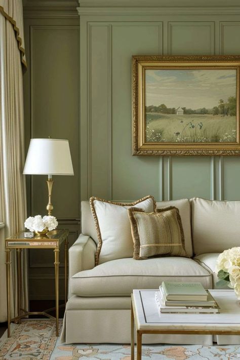 Discover serene sage green living room ideas to create a calming, stylish space. Explore color palettes, decor tips, and more for your tranquil oasis. Diy, Sage Living Room, Green Living Room Decor, Living Room Colors, Living Room Green, Green Accent Walls, Living Room Accents, Sage Green Walls, Green Interiors