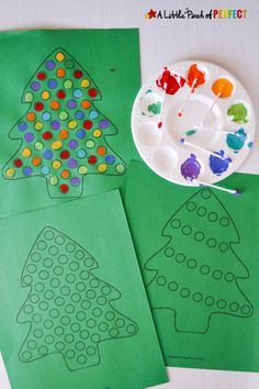 Christmas Tree Free Printable Activities for Kids: Christmas Tree Mini Activity Pack for kids to paint, dot, count, and learn letters this holiday season. (December, Kids Craft, Preschool, Kindergarten, Winter) Pre K, Crafts, Christmas Crafts, Preschool Christmas Crafts, Preschool Christmas, Christmas Kindergarten, Christmas Crafts For Kids, Christmas Activities, Kids Christmas