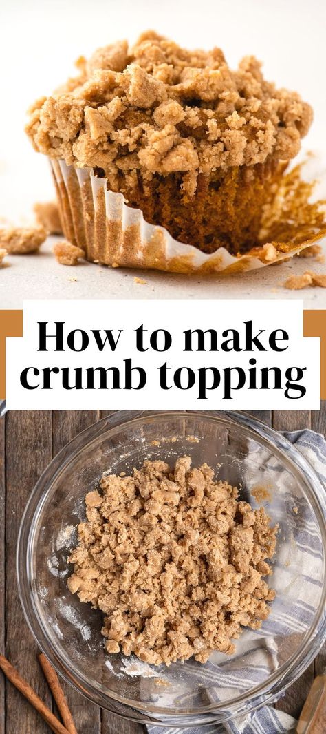how to make crumb topping pin with overlay text
