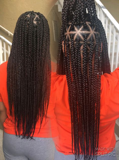 Box Braids with Triangle Parts, Hair By Arie Plaited Hairstyle, Braided Hairstyle, Braided Hairstyles For Teens, Braided Hairstyles For Black Women, Triangle Braids, Twist Braid Hairstyles, Box Braids Hairstyles, Box Braids Styling, Kids Braided Hairstyles