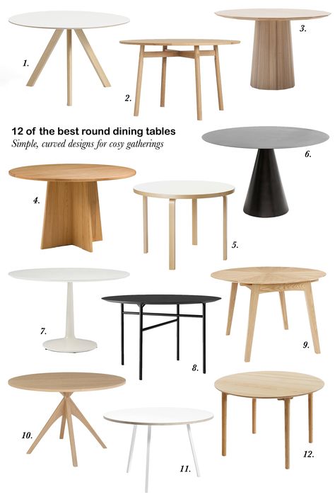 12 of the best minimalist round dining tables Small Dining Table, Dining Table Design, Dining Tables, Dining Table Decor, Modern Dining Table, Dining Table Chairs, Round Dining Room Table, Dining Room Table, Round Dinning Table