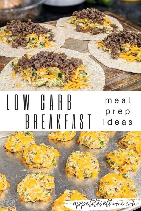 A recipe roundup of low carb breakfast ideas that are easy to prep ahead for people wanting breakfast on the go. #MealPrep #LowCarb #Breakfast Low Carb Recipes, Snacks, Gym, Brunch, Paleo, Lunches, Low Carb Meal Prep, High Protein Low Carb Meal Prep, Breakfast Meal Prep