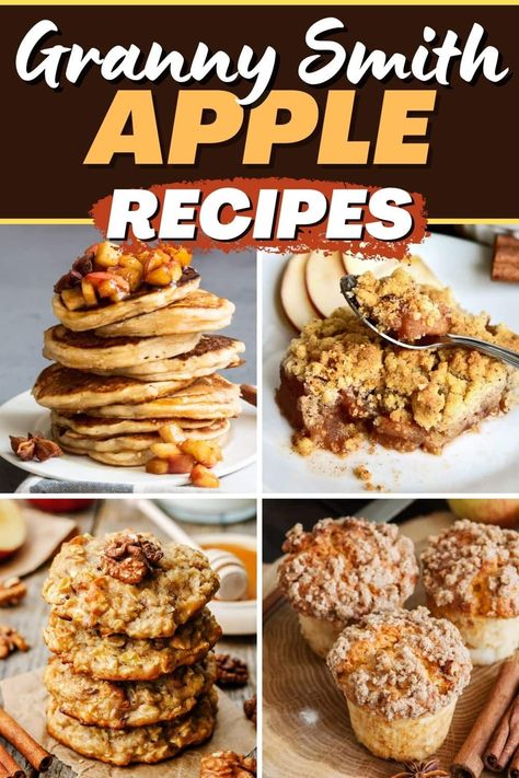 These Granny Smith apples recipes showcase the tart and juicy fruit in all its glory. From desserts to muffins to soup, there are plenty of ways to use Granny Smith apples. Desserts, Granny Smith Apples Recipes, Granny Smith Apples, Apple Muffins, Apple Oatmeal Muffins, Granny Smith, Apple Pies Filling, Apple Breakfast, Apple Crisp