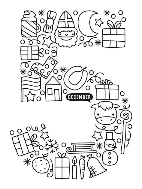 Doodles, Colouring Pages, Sint Knutselen, Handlettering, Lettering, Weihnachten, Coloring Pages, Creative Kids, Kunst