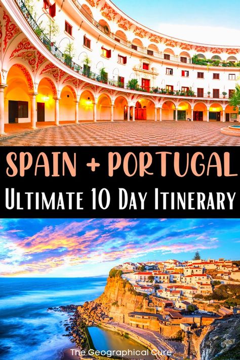 The Best 10 Day Itinerary for Portugal and Spain Trips, Europe Destinations, Europe Itineraries, Morocco Itinerary, Visit Europe, Spain And Portugal, Portugal Trip, Europe Travel, Spain Travel