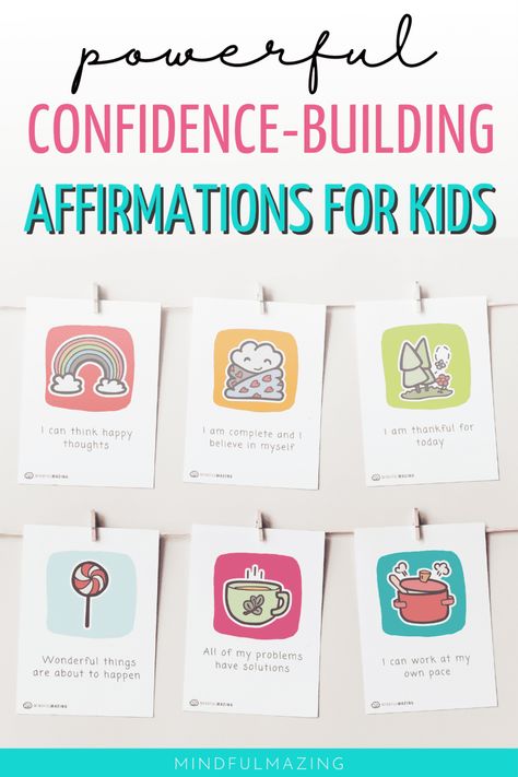Design, Pre K, Diy, Pokémon, Affirmations For Kids, Positive Affirmations For Kids, Mindfulness For Kids, Positive Parenting, Positive Affirmation Cards