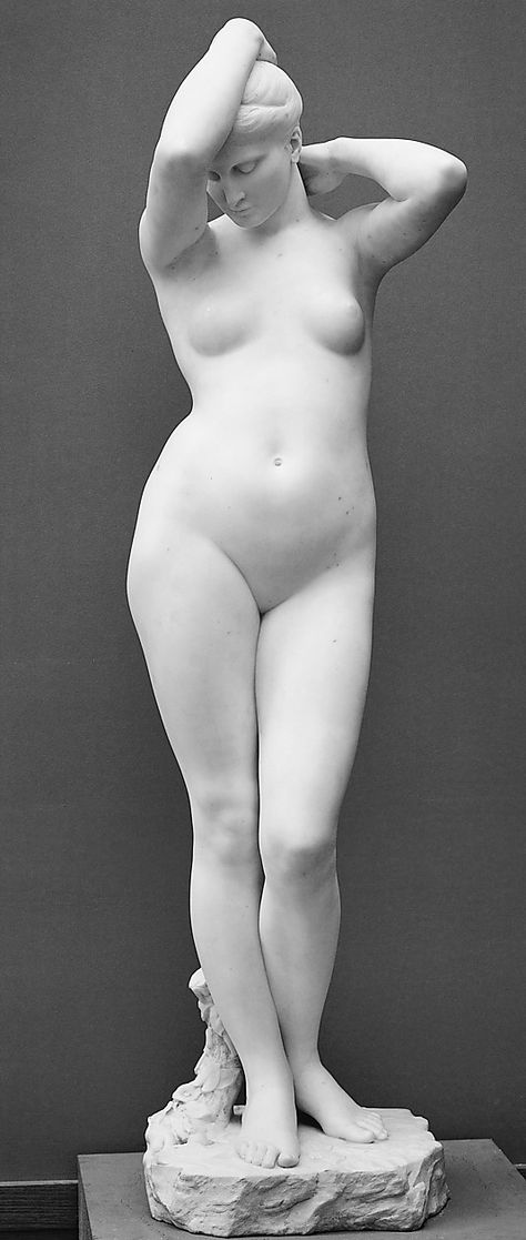"Evening" (1891) by French-American sculptor Frederick W. Ruckstull is in the collection of the Metropolitan Museum of Art, New York, N.Y. Museums, Body Art, Statue, Stone Sculptures, Nude Sculpture, Classical Art, Metropolitan Museum Of Art, Statues, Sculpture Art