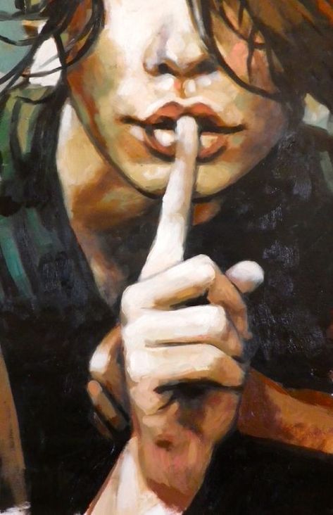 Hush. Enjoy The Silence Pictures, Photos, and Images for Facebook, Tumblr, Pinterest, and Twitter Portraits, Portrait, Draw, Photo Art, Art, Resim, Kunst, Fine Art, Love Art
