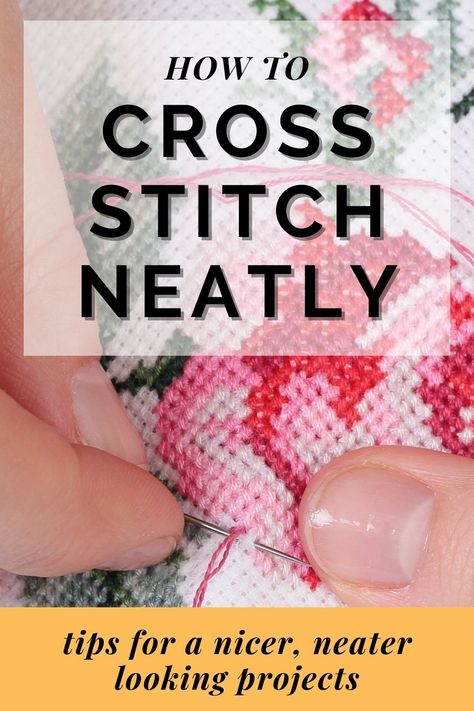 Crochet, Quilting, How To Finish Cross Stitch, Cross Stitch How To, Cross Stitching For Beginners, Cross Stitch Finishing, Counted Cross Stitch Patterns, Beginner Cross Stitch Patterns Free, Cross Stitch Needles
