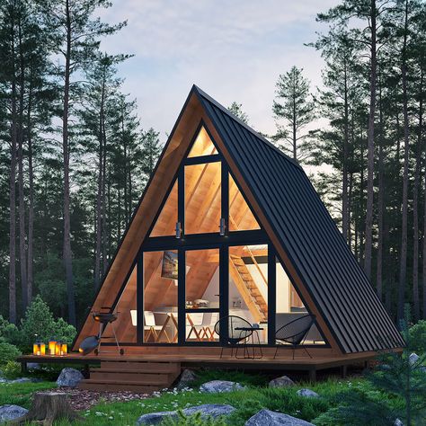 Tiny House Design, Architecture, House In The Woods, Cabin Homes, Forest House, Cabin Design, Cabins In The Woods, House, House Exterior