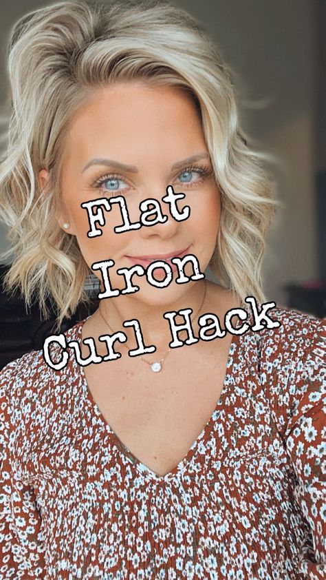 Have you tried curling your hair with a flatiron and always are in the struggle bus and end up getting frustrated with burnt smelling hair… | Instagram Balayage, Curling, How To Curl Hair With Flat Iron, Tips On Curling Hair, How To Curl Your Hair, Curl Hair With Flat Iron, How To Curl Hair, Curling Iron Short Hair, How To Curl Short Hair