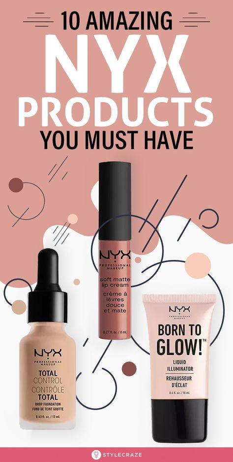 10 Of The Best Makeup Products From NYX Cosmetics: Some products work, and some not so much. Sounds familiar? If it does, keep reading. In this article, we go over 10 makeup products from NYX cosmetics that are absolutely worth adding to your makeup collection. #Makeup #MakeupTips #MakeupIdeas #NYX #NYXCosmetics Maybelline, Foundation, Make Up Products, Layout, Nyx Cosmetics, Glow, Nyx, Make Up Collection, Drugstore Makeup