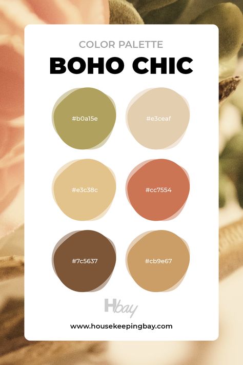 Boho Chic Inspiration, Design, Boho, Dekorasyon, Color, Even, Modern, Inspo, Color Palette