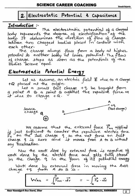 2 electric potential & capacitance notes ( english ) Physics Lessons, Electric Charge, Physics Mechanics, General Physics, Physics And Mathematics, Electric Field, Physics Concepts, How To Study Physics, Science Diagrams