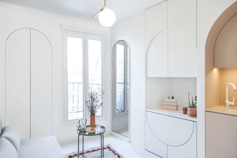 This ultra-chic Paris micro studio is part home, part transformer | Inhabitat - Green Design, Innovation, Architecture, Green Building Décor, Interior, Design, Paris, Home, Architecture, Dekorasyon, Dekorasi Rumah, Styl