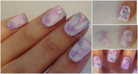 We love some of the cool nail art tricks we've encountered recently. But if you just can't get the bowl of water trick to work for you, then you're going to adore this waterless trick from Miss Jen Fabulous. Using her simple technique, you'll achieve this... Nail Oil, Design, Diy, Water Nails, Water Marble Nail Art, Diy Nail Designs, Water Color Nails, Diy Nails, Marble Nails Diy