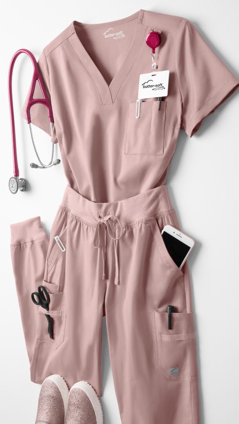 Aesthetic Scrubs, Pink Hospital, Scrubs Fashion, Nurse Outfit Scrubs, Medical Scrubs Fashion, Nurse Outfit, Stylish Scrubs, Medical Scrubs Outfit, Doctor Outfit