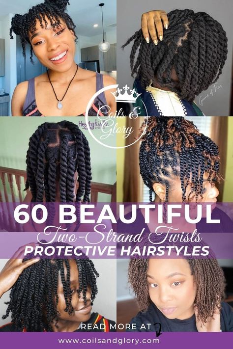 two strand twist styles on black women Natural Styles, Protective Styles, Box Braids, Two Strand Twists, 2 Strand Twist Styles, Two Strand Twist Updo, Two Strand Twist Hairstyles, Twist Braids, Mini Twists Natural Hair