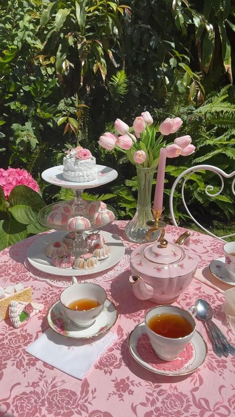 Pink, Decoration, High Tea, Party, Deko, Asthetic, Picnic Birthday, Garden Birthday, High Tea Party