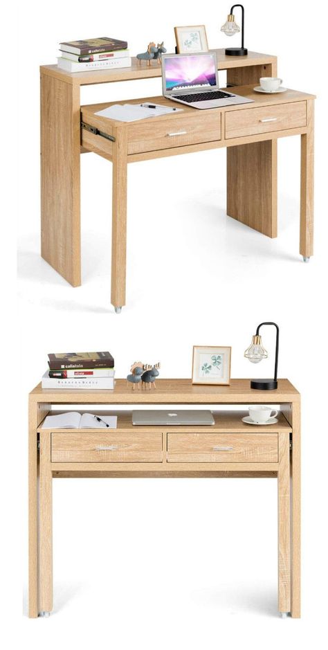 15 gorgeous desks that work well in small spaces - Living in a shoebox Industrial, Ikea, Desks For Small Spaces, Small Office Desk, Desk Ideas, Desk Furniture, Space Saving Desk, Small Desk, Small Room Desk