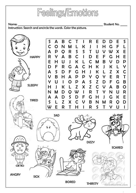 Phonics, Worksheets, English Vocabulary, Learn English, English Worksheets For Kids, Teaching English, Feelings Activities, Teaching Emotions, English Teaching Materials