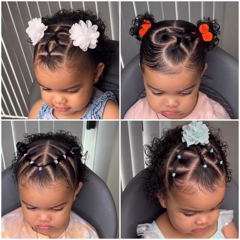 Mixed Baby Hairstyles, Baby Hair Dos, Baby Hair Styles, Baby Girl Hairstyles Curly, Toddler Hairstyles Girl, Kids Curly Hairstyles, Black Baby Hairstyles, Infant Hairstyles