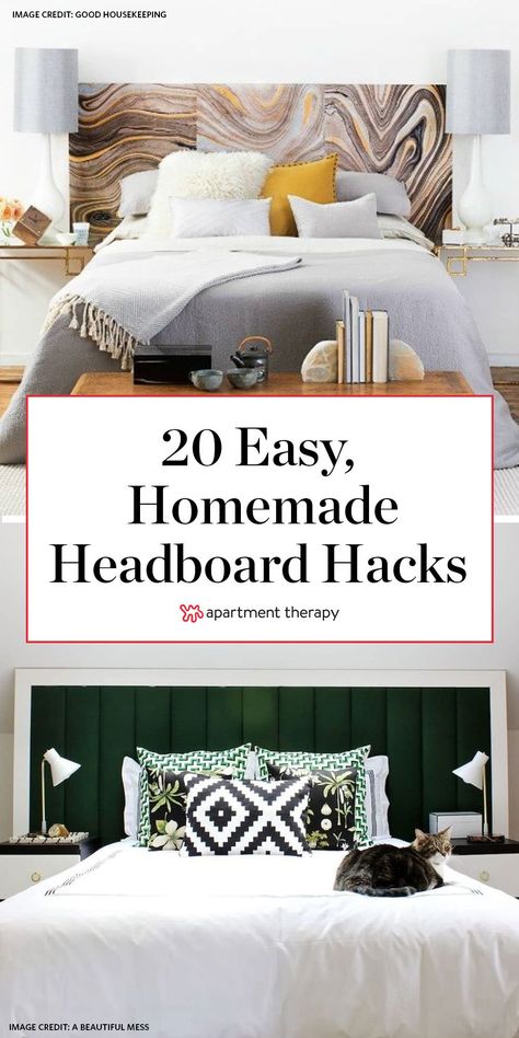 We've rounded up more than 20 DIY projects and creative ideas for making your own headboard that will have your bedroom looking like a million bucks. #headboardideas #diyheadboard #bedroomideas #homemadeheadboard #diyideas #bedroomdiy #headboards