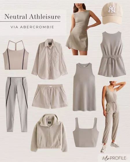Spring Athleisure // Abercrombie, activewear, spring activewear, spring activewear outfits, athleisure, Abercrombie activewear, neutral activewear, activewear romper, spring workout clothes, cute activewear outfits, spring fashion, spring style Winter Outfits, Outfits, Active Wear Outfits, Activewear, Spring Activewear, Active Wear, Athleisure Outfits Spring, Athleisure Outfits Winter, Athleisure Outfits Summer