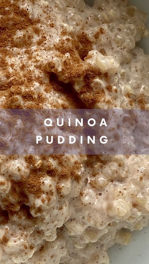 Gluten Free Recipes, Vegan Recipes, Healthy Recipes, Snacks, Quinoa, Paleo, Dairy Free Recipes, Quinoa Pudding, Quinoa Desserts