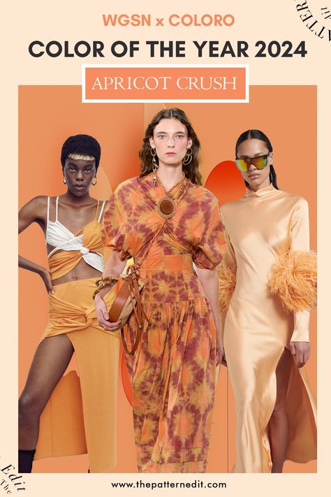 Welcome to the world of Apricot Crush. The official color of the year 2024 from the experts at WGSN x Coloro. Disover inspiration and trending color palettes on the blog. #coloroftheyear2024 #apricotcrush #wgsn #colortrendsfashion #fashiontrendreport #colorforecasting Winter, Pantone, Colour Palettes, Haute Couture, Color Of The Year, Summer Color Trends, Color Trends, Color Trends Fashion, Color Palettes