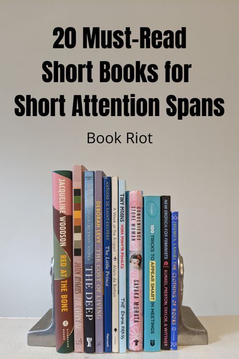 20 Must-Read Short Books for Short Attention Spans From BookRiot.com | Short Books | Short Novels | Focus | Books | Reading | #ShortBooks #Reading #Focus #Books