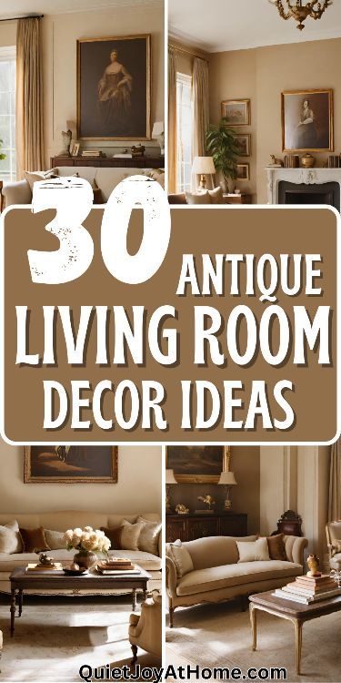 Dreaming of a living room that whispers of history and charm? These 30 antique decor ideas will help you create a space that's both sophisticated and timeless. From intricately carved furniture to heirloom treasures, get ready to add a touch of vintage elegance to your home. Vintage, Primitive, Country, Ideas, Antique Living Room Decor, Antique Decor Living Room, Antique Living Rooms, Antique Living Room Vintage, Antique Living Room