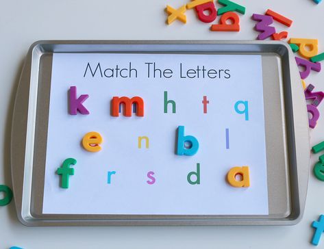 Letter Magnets - Activities For Preschool and Kindergarten - No Time For Flash Cards Pre K, Letter Recognition Activities, Letter Activities Preschool, Letter Learning Activities, Letter Activities, Alphabet Activities Preschool, Preschool Letters, Alphabet Activities, Alphabet Preschool