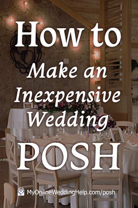 Some different ideas for making your inexpensive wedding look posh. Tips for making your budget wedding look more upscale with color, lighting, details, etc. Number 1 is ... see them on the My Online Wedding Help blog. #DifferentWedding #WeddingIdeas #BudgetWedding #WeddingIdeas #WeddingTips Wedding Reception Ideas, Wedding Receiving Line, Wedding On A Budget, Diy, Inexpensive Wedding, Wedding Help, Inexpensive Wedding Ideas, Cheap Wedding, Wedding Planning Tips