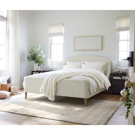 Lafayette Natural Upholstered Queen Bed + Reviews | Crate and Barrel Fresh, Upholstered Full Bed, Upholstered King Bed Frame, Upholstered Queen Bed Frame, Modern Beds And Headboards, California King Bed Frame, Beige Upholstered Bed, Queen Upholstered Bed, Upholstered Bed Frame
