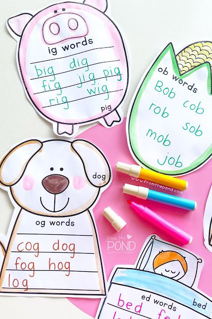 Word Families, English, Gillingham Fc, Word Family Centers, Word Family Activities, Word Families Printables, Kindergarten Word Families, Word Family Worksheets, Word Family Sort