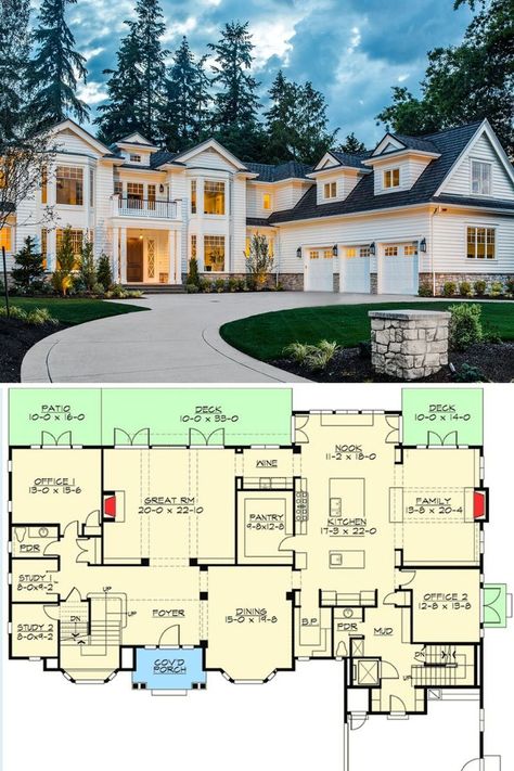 Two Story House Plans, Colonial House Plans, Southern House Plans, House Plans One Story, Southern Colonial House Plans, Southern Style House Plans, Modern Colonial House Plans, House Plans Farmhouse, 6 Bedroom House Plans