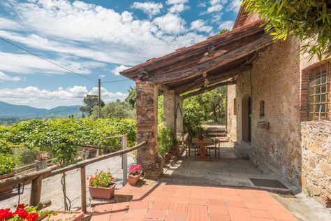 Pour yourself a glass of wine and join me on an excursion through a rustic Italian farmhouse. Exterior, Architecture, Lucca, Porches, Luxury House Plans, Luxury House Designs, Luxury Homes Exterior, Luxury Houses Mansions, Luxury Homes Interior
