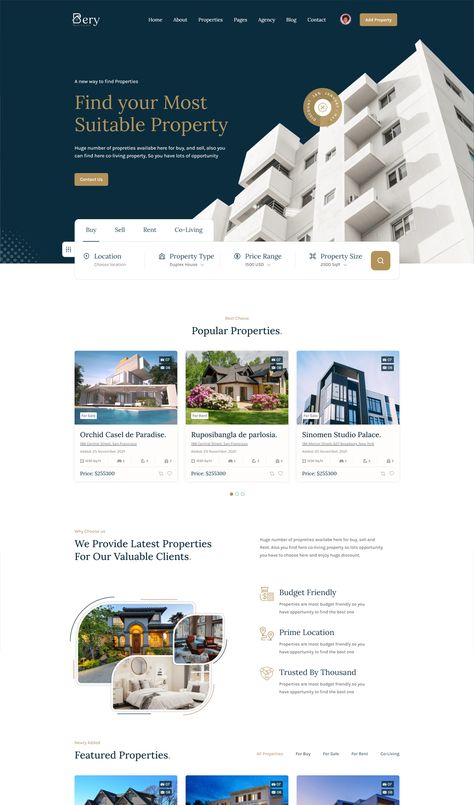 Real Estate Listing HTML Website Template Website Layout, Apps, Layout, Design, Web Layout, Web Design, Real Estate Website Design, Real Estate Web Design, Real Estate Landing Pages