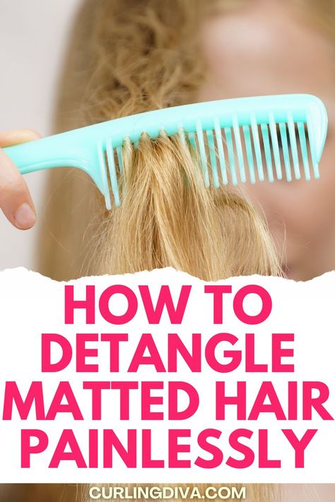 How to detangle matted hair painlessly Eyeliner, How To Detangle Hair, Detangling Natural Hair, Detangling Hair Mask, Detangling Long Hair, Detangle Curly Hair, Detangle Hair, Diy Hair Detangler, Hair Mask For Damaged Hair