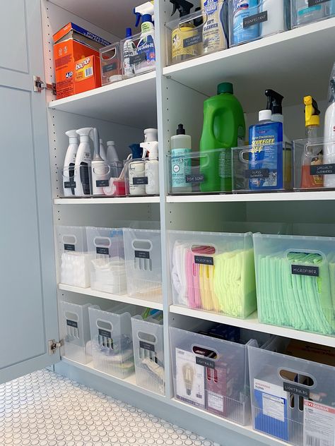 NEAT Method- laundry rooms, modern laundry rooms, laundry room design, laundry room inspiration, mudrooms/laundry rooms, organized laundry room, linen closets, modern design, home design ideas, beautiful spaces, organized spaces, neat ideas, cleaner, cleaning supplies Organisation, Garages, Laundry Room Storage, Laundry Room Organization, Laundry Room Organization Storage, Laundry Room Organization Shelves, Laundry Closet Organization, Laundry Organization, Small Laundry Room Organization