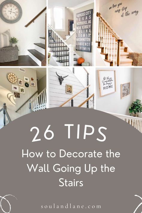 Elevate the charm of your stairwell with a collection of stylish tips on decorating the wall going up the stairs. Explore innovative designs and layout suggestions that transform this often-overlooked space into a visual delight. Click through to uncover ideas that will make your stairwell a focal point of style. Portland, Diy, Entryway Stairs, Entryway Stairs Decor, Upstairs Hallway Decorating, Above Stairs Decor, Stairwell Accent Wall Ideas, Hallway Walls, Hallway Stairs Decorating