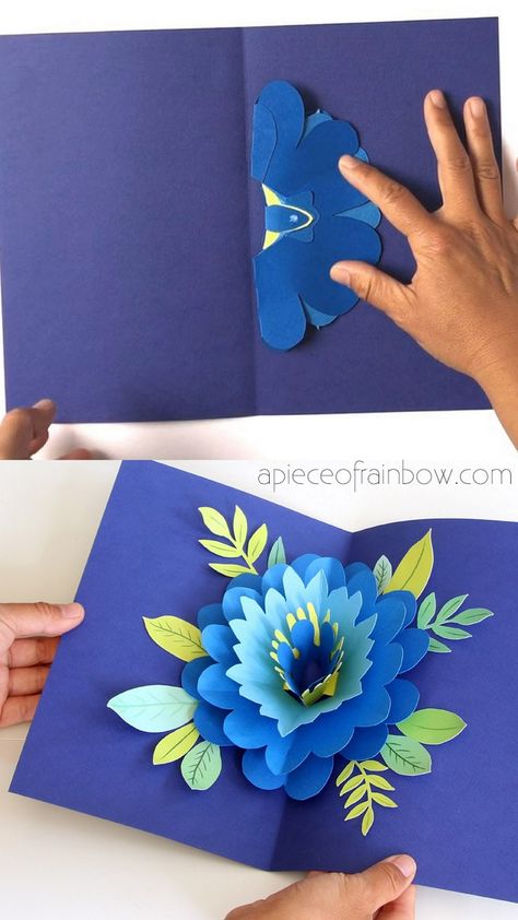 Paper Flowers, Handmade Cards, Origami, Handmade Cards Diy, Cards Diy Easy, Creative Cards Diy, Flower Cards Handmade, Cards Diy, Cards Handmade