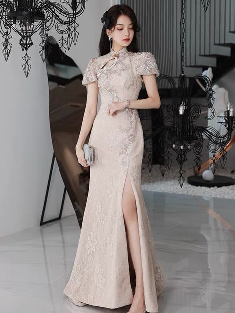 Couture, Wedding Dress, Haute Couture, Chinese Style Wedding Dress, Chinese Cheongsam Dress, Chinese Dresses Qipao, Cheongsam Wedding Dress, Chinese Gown, Chinese Dress Modern