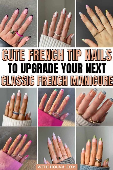 French Tip Nails French Tips, Design, French Manicures, Nail Swag, Fun French Manicure, French Tip Design, French Fade Nails, New French Manicure, French Tip Nails